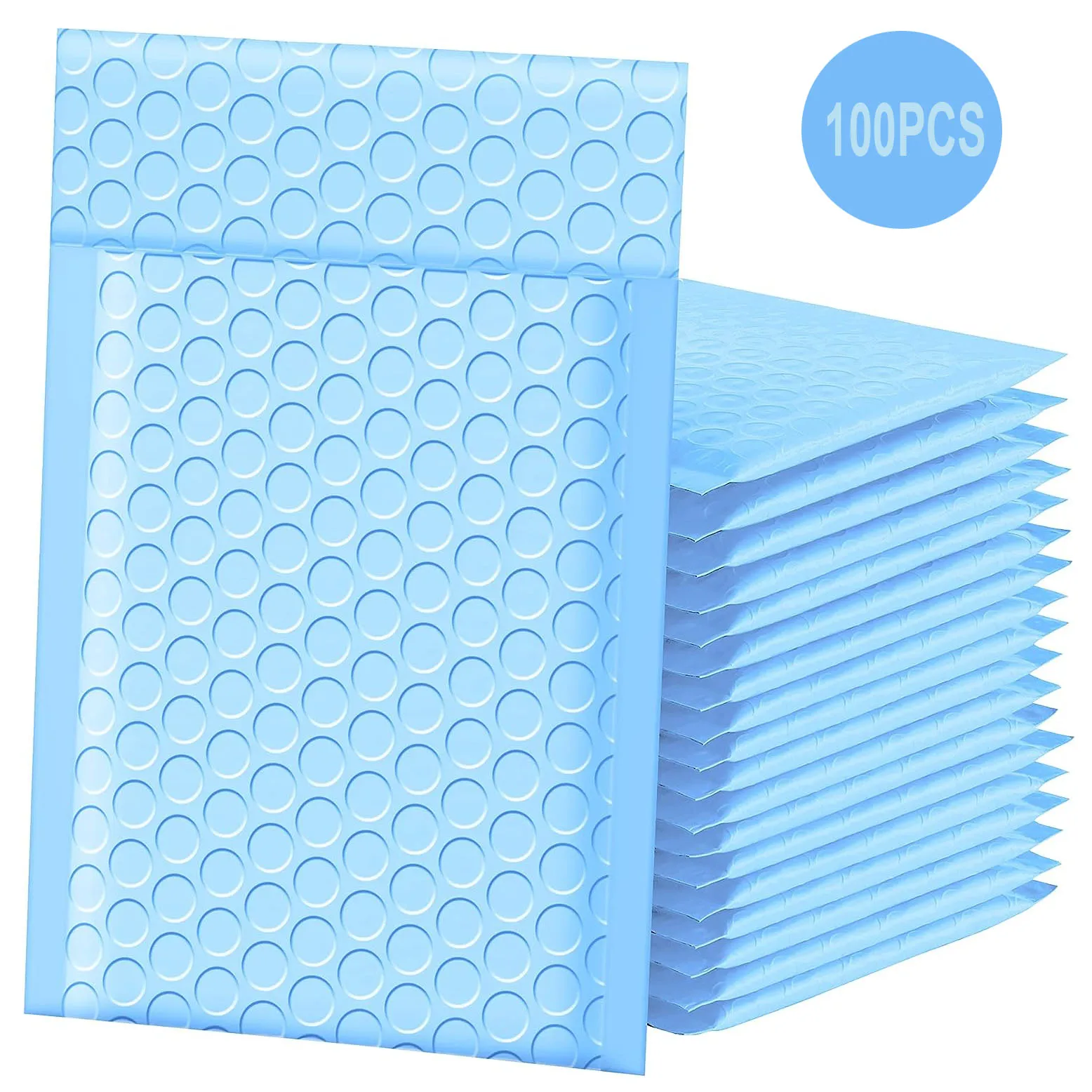 100Pcs Bubble Mailers Blue Poly Bubble Mailer Self Seal Padded Envelopes Gift Waterproof Packaging Envelope Bags for Shipping