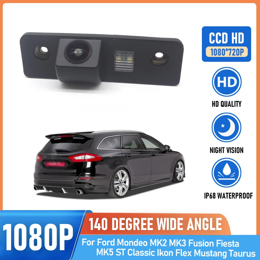 HD Waterproof Car Rear view reverse camera For Ford Mondeo MK2 MK3 Fusion Fiesta MK5 ST Classic Ikon Flex Mustang Taurus