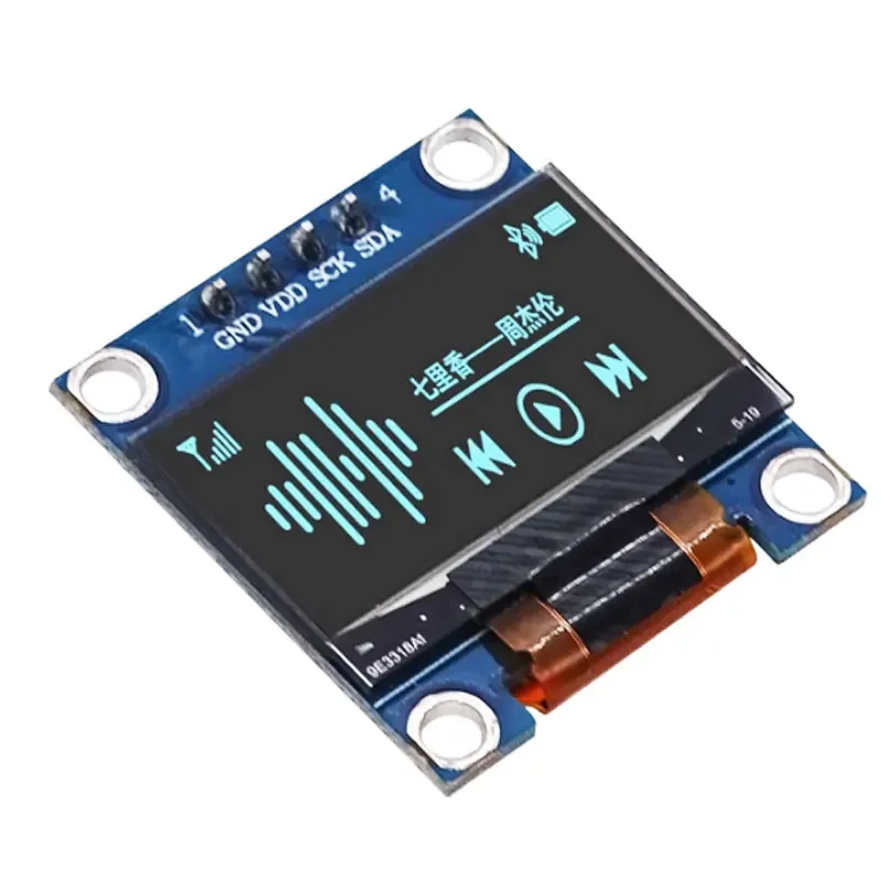 1 قطعة 0.96 وحدة شاشة LCD زرقاء وبيضاء مع واجهة IIC ، 128X64 IIC الاتصالات شاشة OLED صغيرة