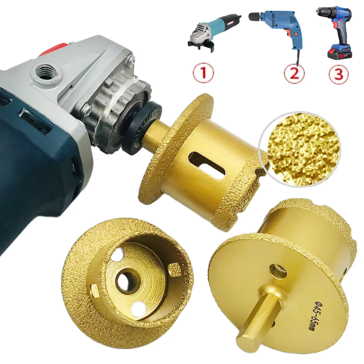 M10/M14/треугольная ручка, вакуумная пайка, алмазные сверла, мраморная керамика, фарфоровая плитка, открывалка для умывальника 40-60/45-65/50-70 мм