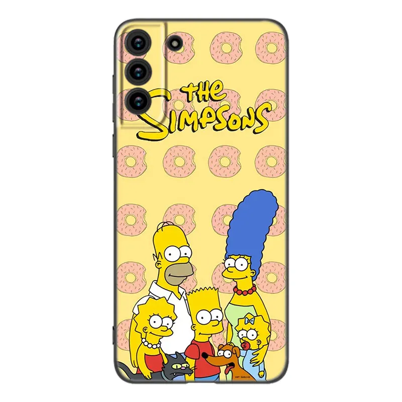 Homer S-Simpsons-Boy Black Silicone Phone Case For Samsung Galaxy S23 S21 S20 FE S24 S22 Ultra S10E S10 S9 S8 Plus