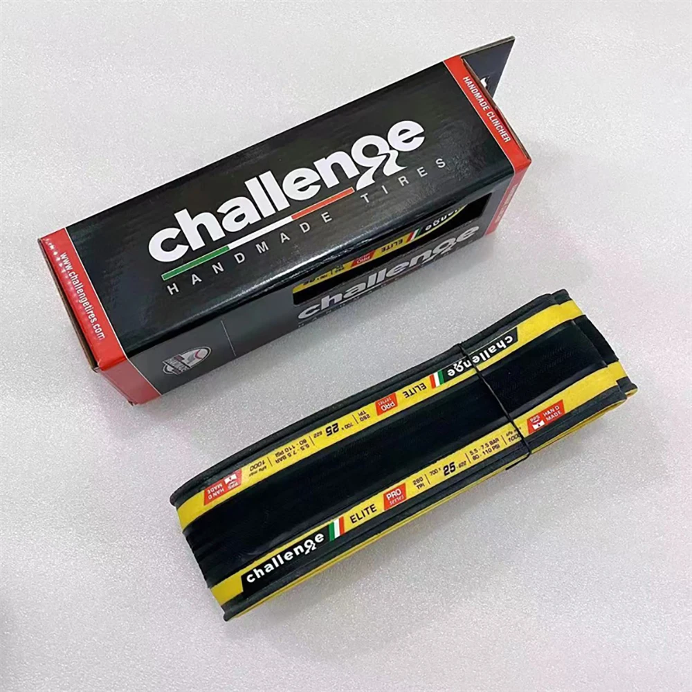 

Challenge Elite Road Bike Tire 700X25C Stab-proof Folding Bicycle Clincher tyres 700C Yellow edge handmade Tires