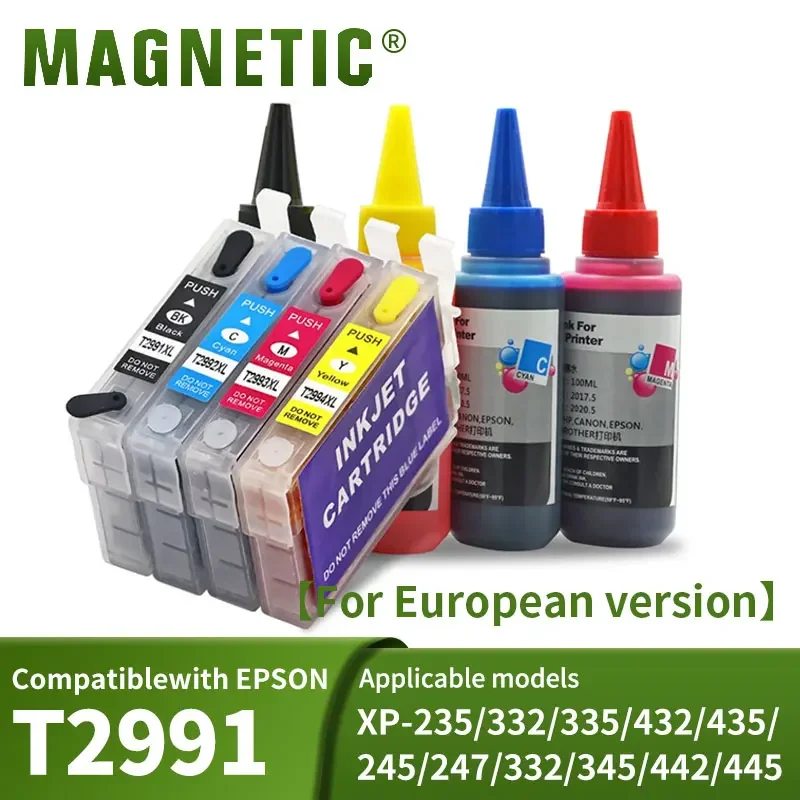 Refill compatible T2991 29 29XL ink cartridge for EPSON XP 235 245 332 335 432 435 247 442 345 255 257 352 355 452 455 printer