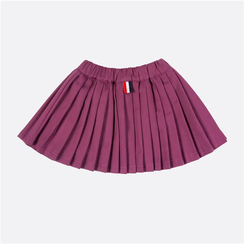 Girls Pleated Skirts Kids School Skirt Spring Autumn Solid Color Tutu Skirt Toddler Girl Dance Party Skirts Children Clothing