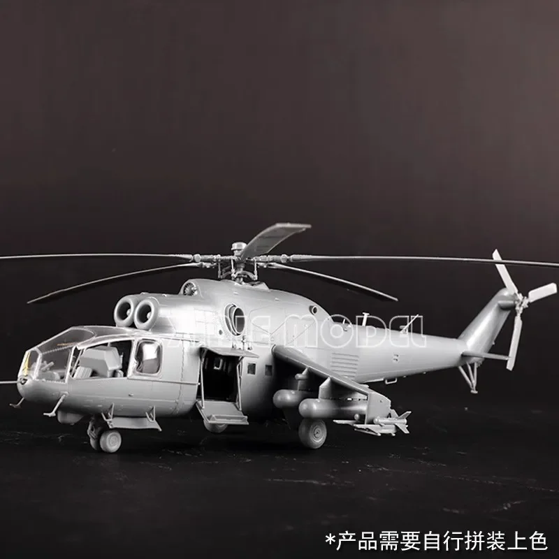 Trumpeter 05828 Mi-24A Hind-B 1/48 Kit de modèle à assembler à l'échelle militaire, jouet DIY, pour collection, cadeau d'anniversaire