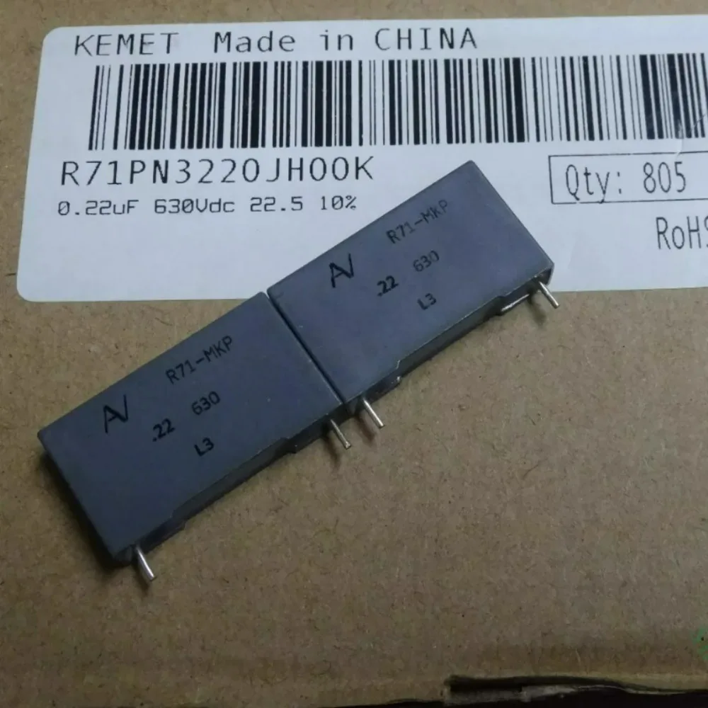 10pcs/lot AV R71 MKP 0.22uf 630V 220nf u22 224 Brand New 22mm Film Capacitor (Thickness: 6mm) R71PN3220JH00K