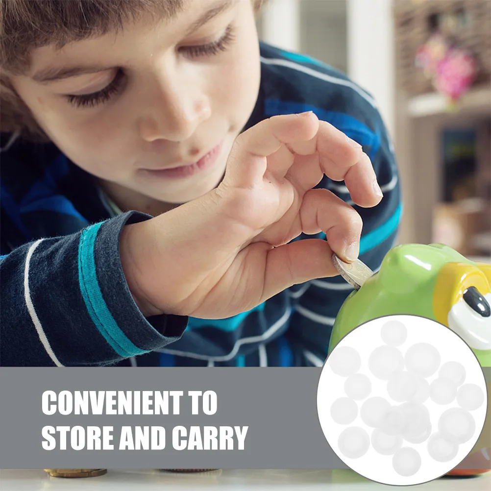 

30Pcs Round Rubber Piggy Bank Stopper Replacement Plugs for Saving Box Money Pot Bottom Hole Seal Stoppers Round