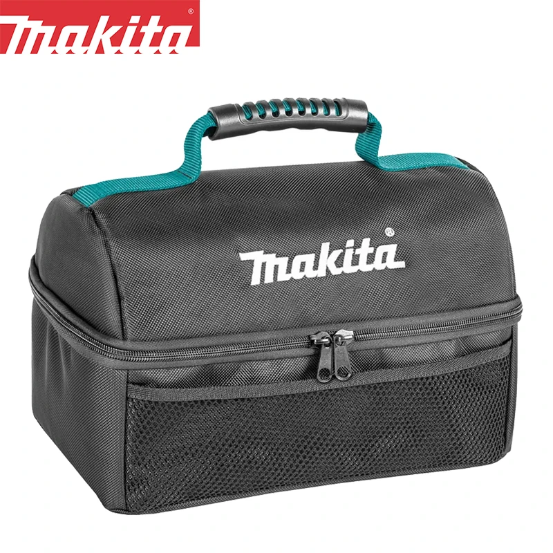 Makita-Bolsa de almuerzo de E-15584 con cremallera de 2 vías, almacenamiento adicional en el interior, forro de película aislada, bolsa de Camping