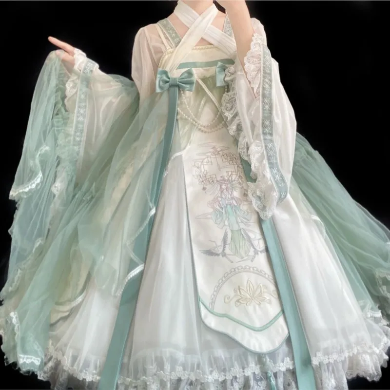 Ruo Grass Full Set Elegant Chinese Style Dress