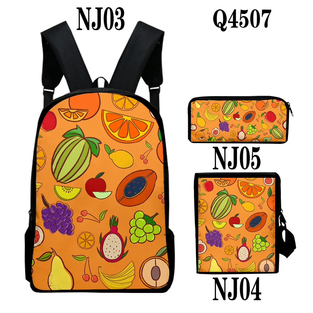 Harajuku Harajuku Youthful Peculiar Funny fruit 3D Print 3pcs/Set Student Travel bags Laptop Daypack Backpack Shoulder Bag Pencil Case - Aliexpress Deal