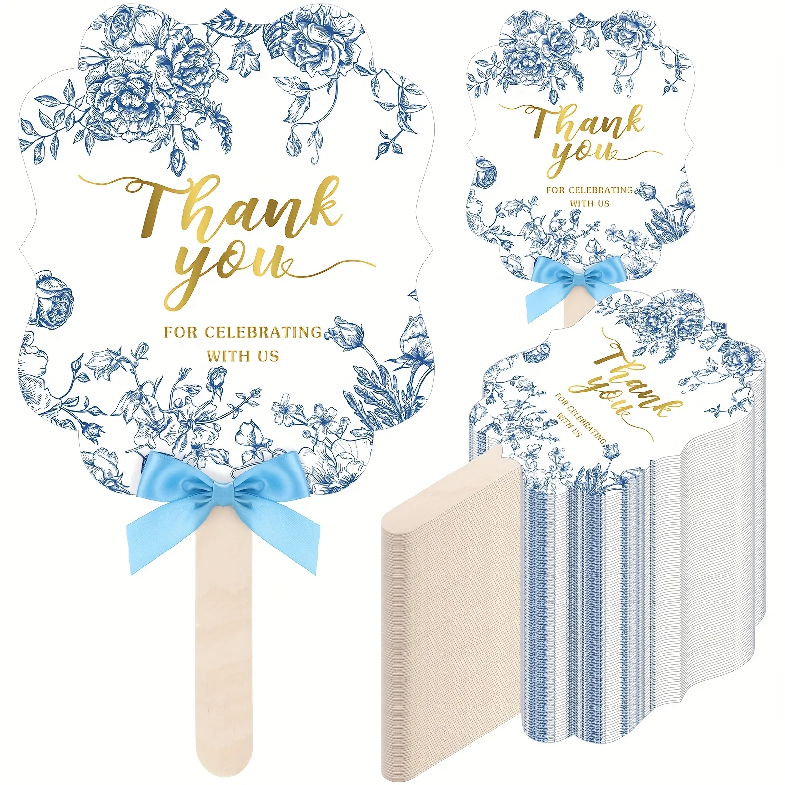 

50 Wedding Fans, Perfect for Guests, Expressing Gratitude for Joining Our Celebration. Hand-Held Folding Fans, Ideal As Party Fa