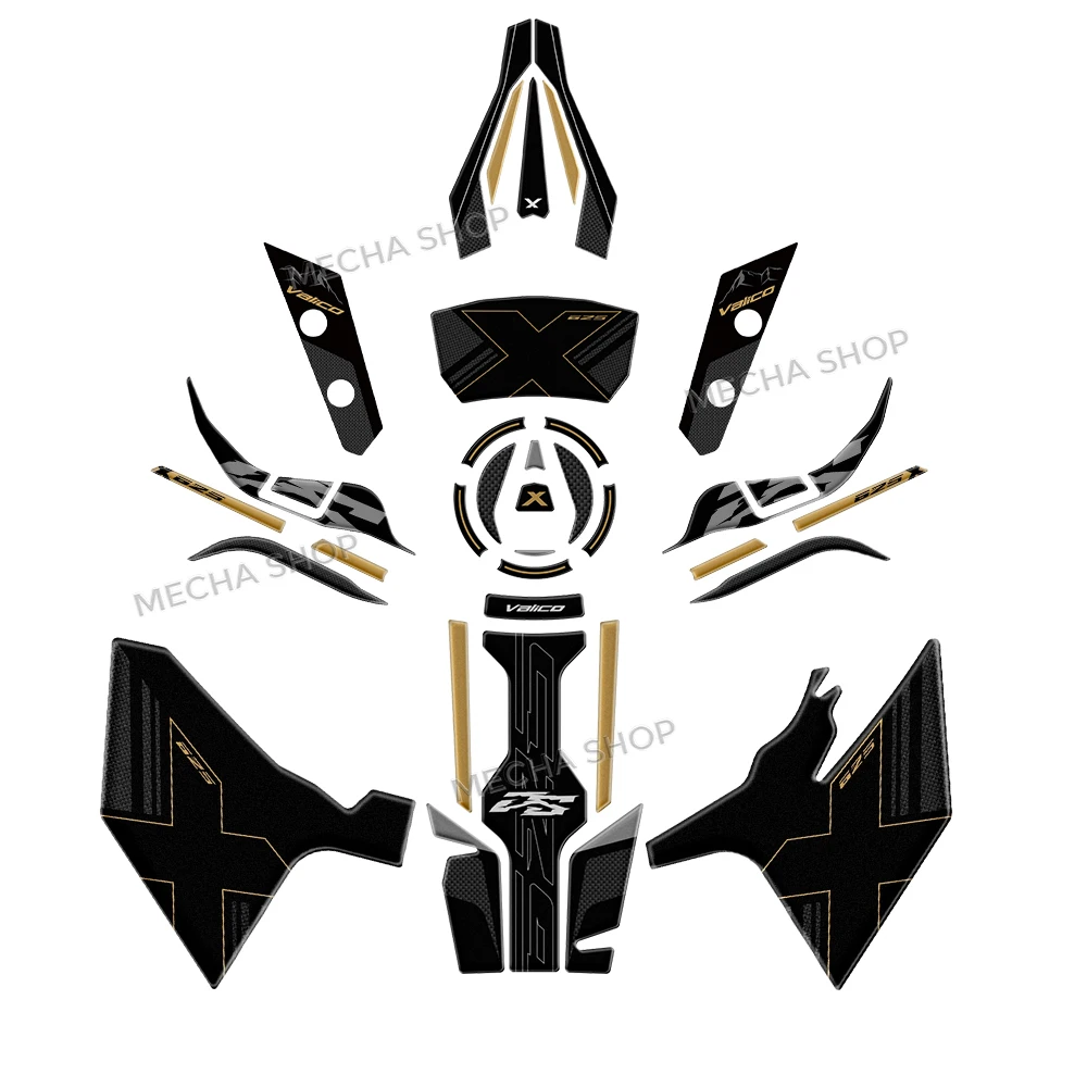 625 DSX Für Voge Valico 625 DSX 625 DSX 2025 3D Harz Schutz Aufkleber Zubehör Tank Pad Kit Aufkleber