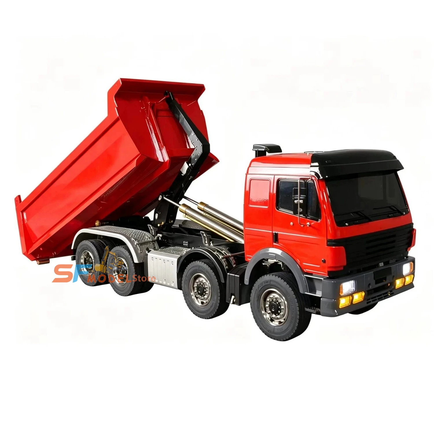 8x8 RCトラック 1/14 メタル油圧式ロールオンドンプ - Rc Hydraulic Dump Truck 8X8 Metal のレビューと価格