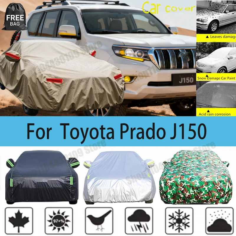 

Чехол для автомобиля Toyota Prado J150 2009-2020: водонепроницаемый, летний солнцезащитный, с защитой от УФ-лучей, зимний чехол от дождя и снега