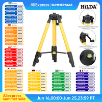 HILDA 1.2M 5/8 Inch Adjustable Height Thick Ferroalloy Tripod Laser Level Stand Base for Self Leveling