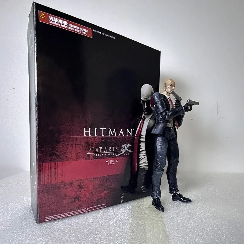 Play Arts Hitman Agent 47 ПВХ фигурка Коллекционная модель игрушки подарки 26 см