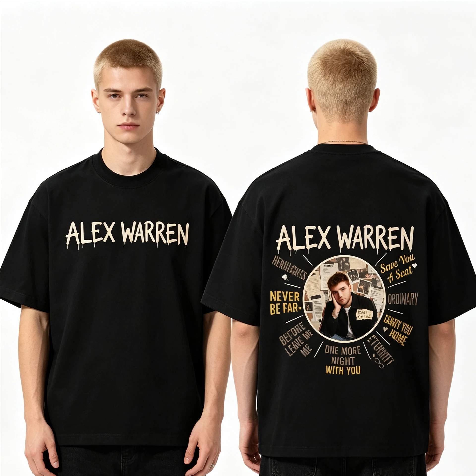 Summer Hot Sale Alex Warren 2026 Tour Graphic T Shirts Y2K Men Women Hip Hop Fashion T-shirts Gothic Round Cotton Casual T-shirt