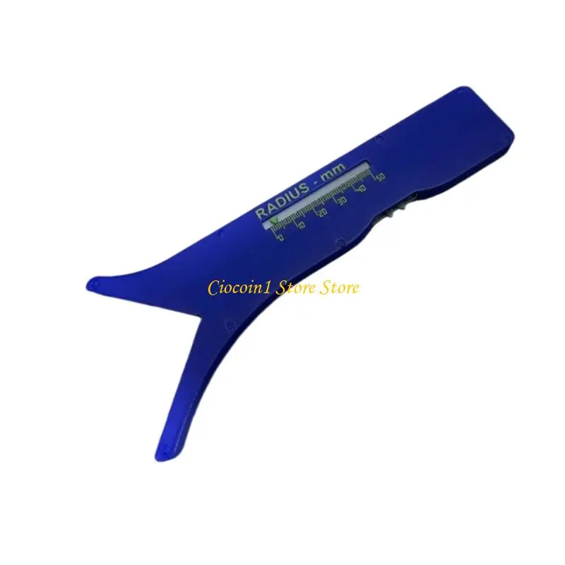 A3PC Sliding Radius Measuring Ruler Multipurpose Radius Gauge Measurement from 0-50mm for Woodworking Drafting