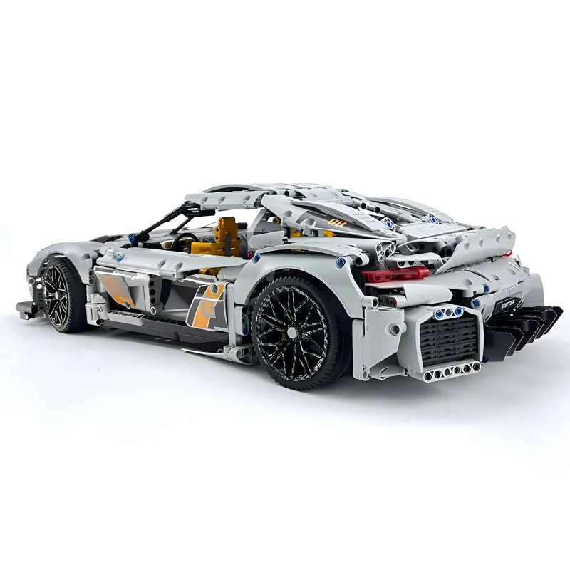 MOYU 88012 Technical Grey MOC Super Sprots Car GT Model Building Blocks Bricks DIY Puzzle Toys Kids Birthday Christmas Gifts