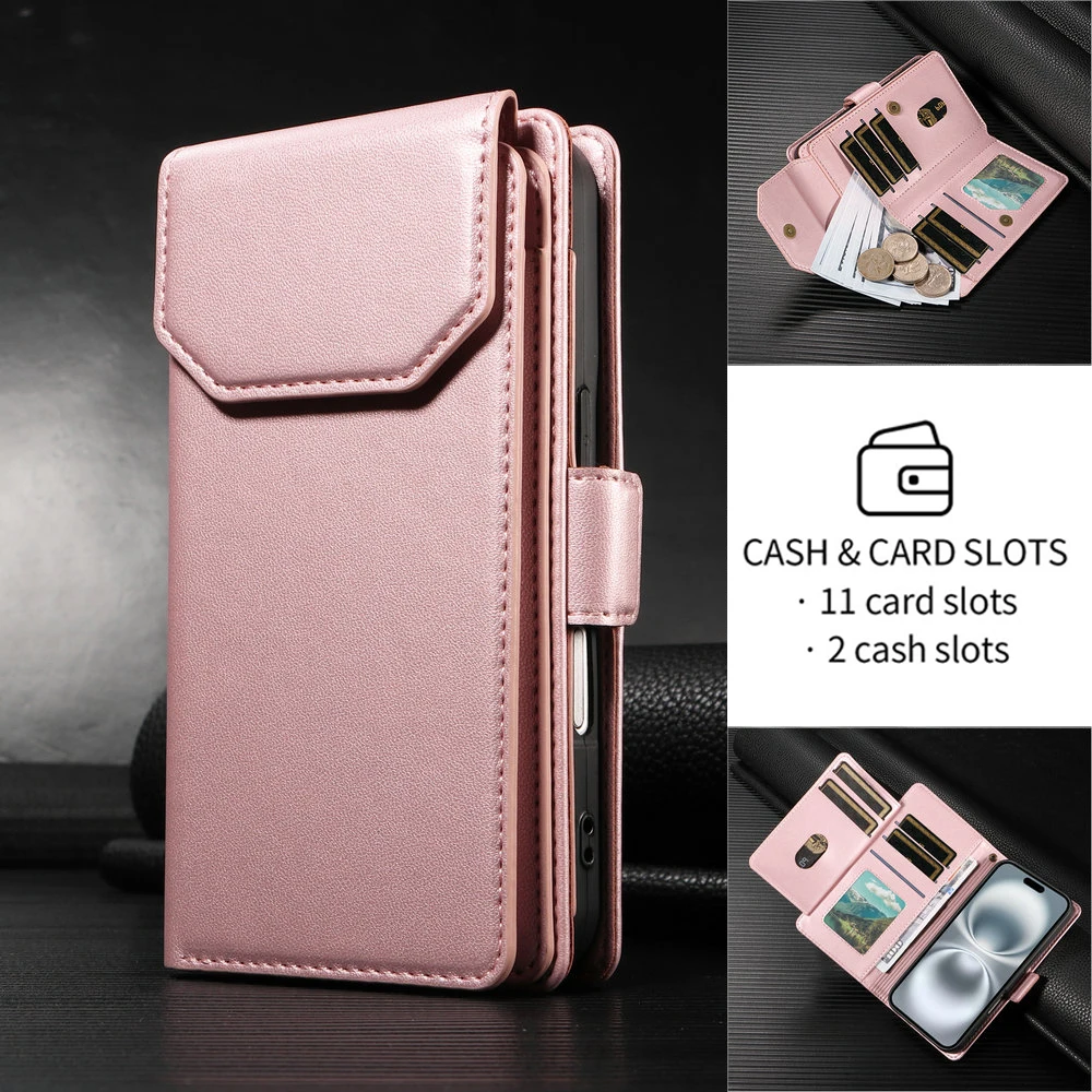 

11-Card Leather Case Magnetic Book Funda for Samsung Galaxy A10 A20 A30 A50 A70 A71 A51 A21S A32 A52 S A13 A23 A33 A53 A73 Cover