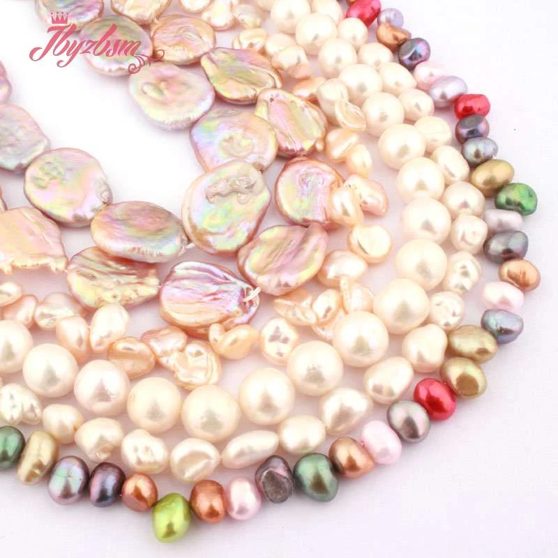 Natural Freshwater Pearl Edsion Beads Loose Natural Stone Beads For Jewelry Making DIY Necklace Bracelets Earring Strand 15\