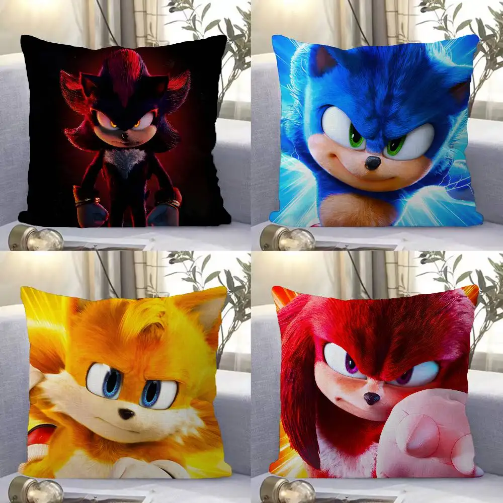 Cartoon Game S-Sonic-C R-Rumble-E Pillowcase toon Gift Cushion Cover Bedroom Home Sofa Chair Seat Decor pillow case