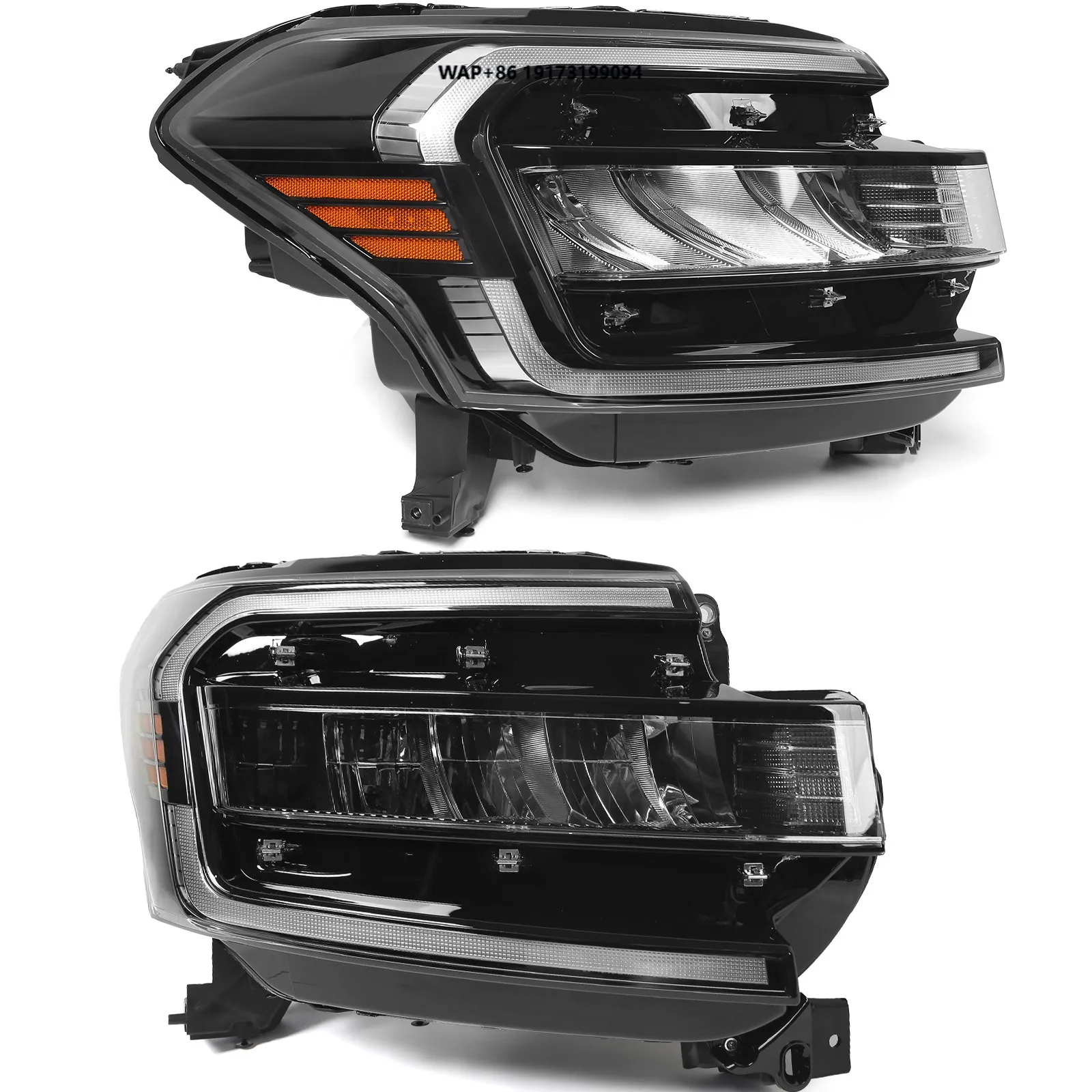 

JOLUNG for 22-24 Expedition Low Config LED Headlight Assembly Black Housing Headlamp NL1Z-13008-L NL1Z-13008-P Pair