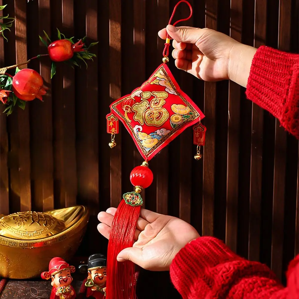 Good Fortune Chinese New Year Pendants Best Wishes Good Luck Chinese Lucky Ornament Get Rich Red Spring Festival Decorations