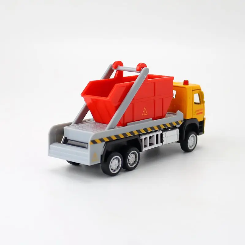 1/72 Volvo Recycle Transport Truck Diecast Metal Toy Car Miniature Model Engineering Pull Back Collection Gift Boy Match Box