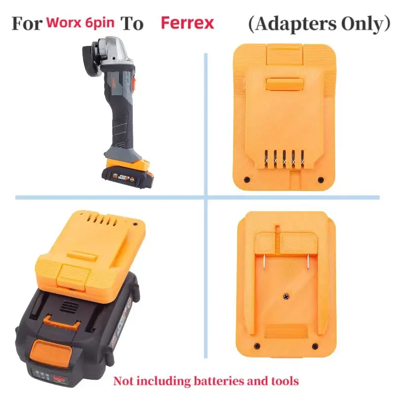 

For Worx 20v 6pin Li-ion Battery Adapter to For FERREX 20V Tool Converter （Adapters Only）