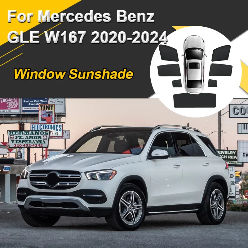 

Солнцезащитные шторки для Mercedes-Benz GLE W167 2020-2024, магнитные, теплоизоляционные, для конфиденциальности, аксессуары для окон