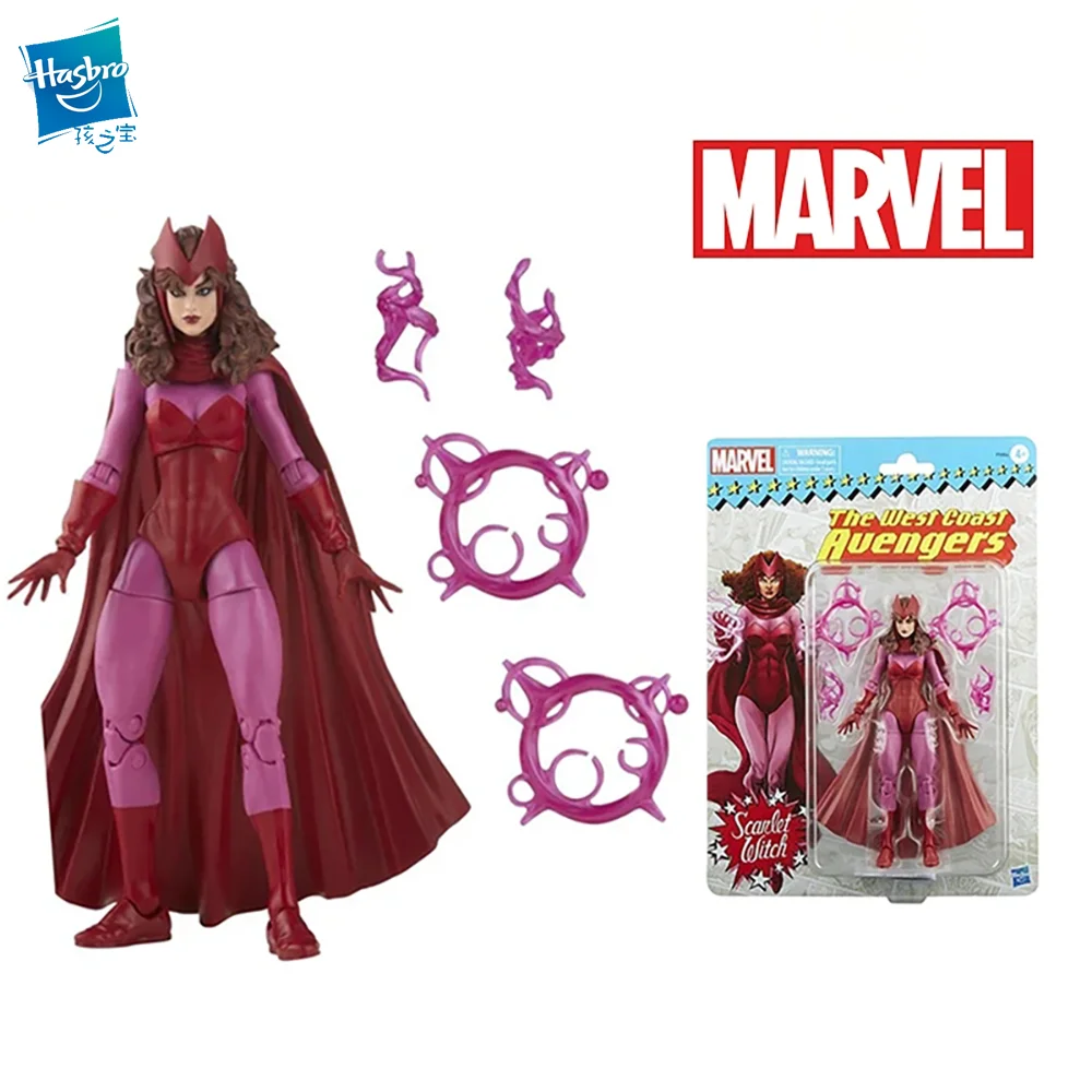 

Hasbro Marvel Legends The West Coast Avengers Scarlet Witch Wanda 16Cm Retro Action Figure Children's Toy Gifts Collect Toys