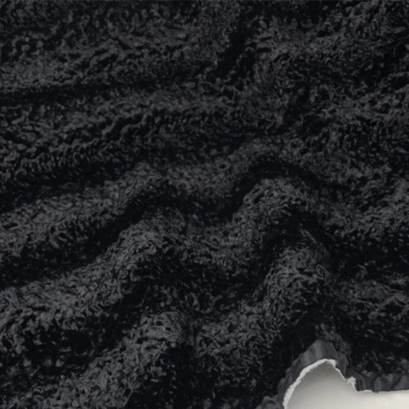 Black Velvet Fabric Thickened Cotton Lining Designer Warm Clothing Diy Sew Material Per Meters Cloth Sewing By The Yard