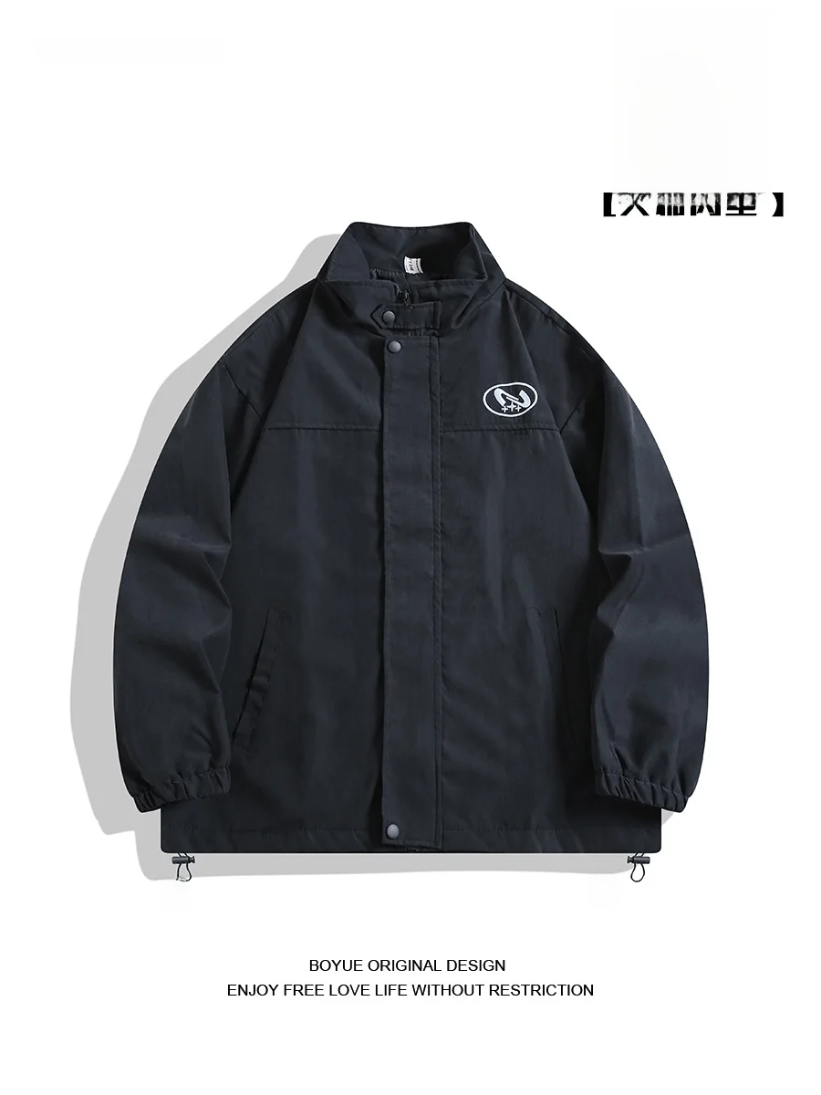 

Куртка Boyue в американском ретро-стиле из замши, повседневная, унисекс, молодежная, с длинными рукавами, на молнии