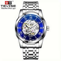 Tevise Mechanical Watch for Man Business Watch HOLLOW Wristwatch Automatic Watch Gold Luxurious Watch