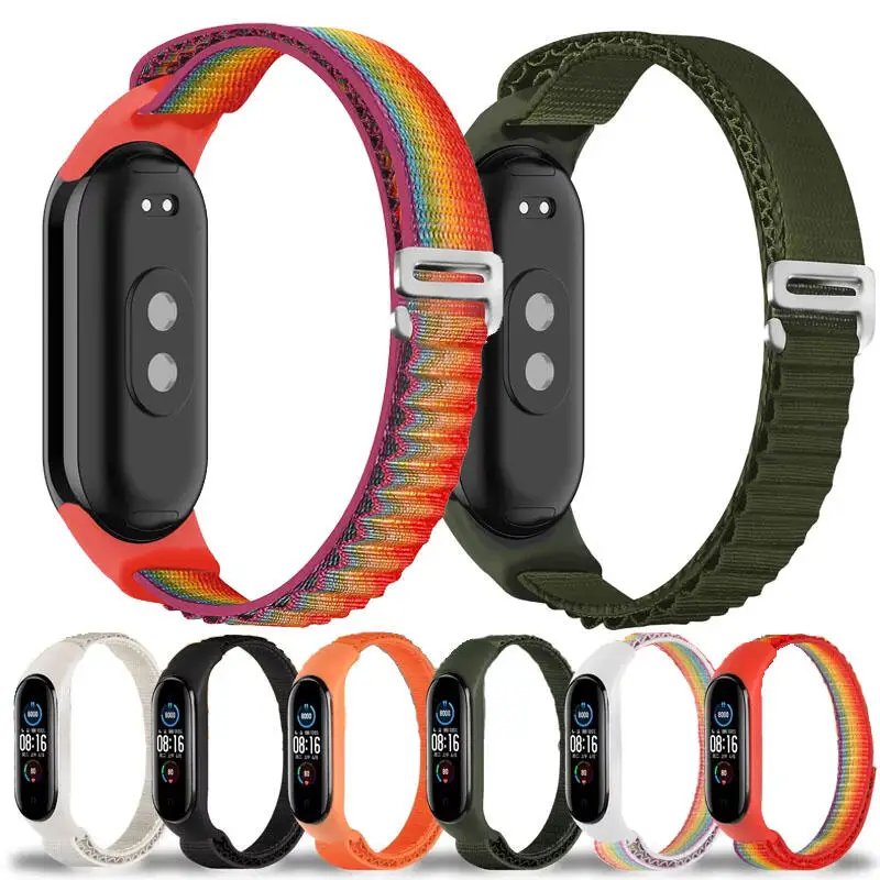 Alpine Nylon-Armband für Xiaomi Mi Band 10 9 8 Verstellbares Armband für Xiaomi Mi Band 8 9 10 Smartwatch-Gürtel Zubehör