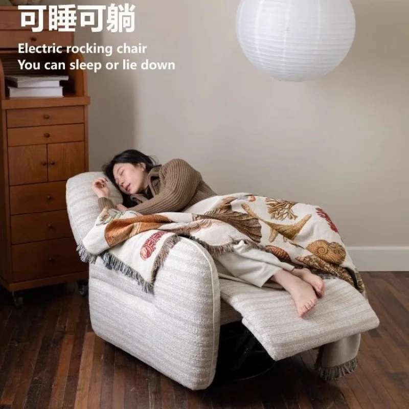 Function Electric first class lazy sofa single chair, family bedroom can sleep rocking chair rotation