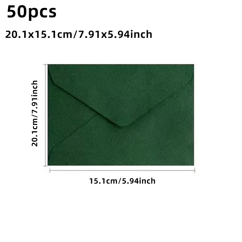 50 stks/partij 20.1x15.1 cm Enveloppen voor Trouwkaarten Business hoogwaardige 250g Textuur Papier Briefpapier Leveringen opbergtas