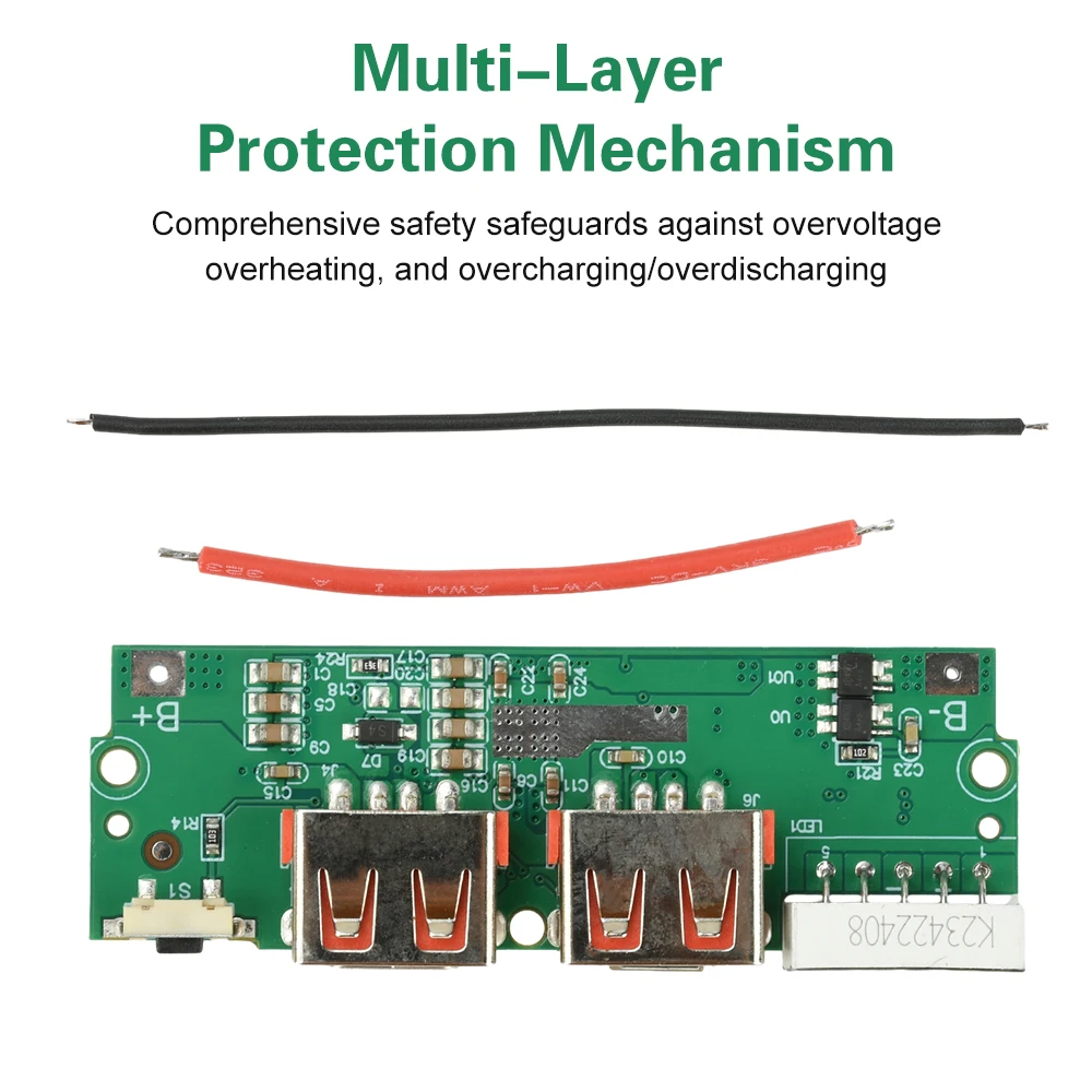 22.5W Fast Charging Power Bank Motherboard  Digital Display for Ternary Lithium Battery PD QC Quick Charge Module TFT Color