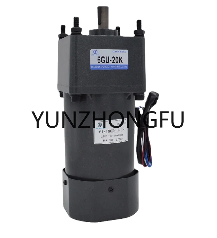 

180W three-phase 220V/380V AC gear reducer motor, forward and reverse, adjustable speed, 3K-200K 6IK180GU-CF