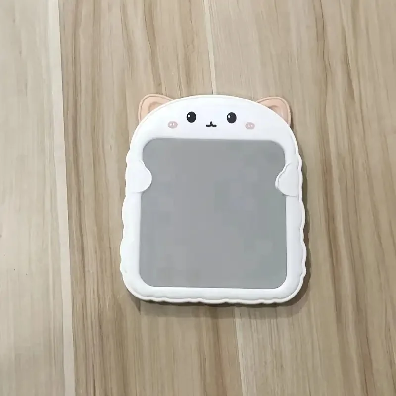 

Portable Foldable Cat-Ear Vanity Mirror with LED Light, Compact Travel Makeup Mirror, Handheld Cosmetic Mirror for Home & On-the