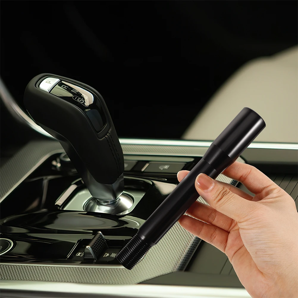 

Car Gear Knob Shifter Extension Black Aluminum Manual Stick Shift Lever Extended Shaft Precise Gear Shift Head Durable