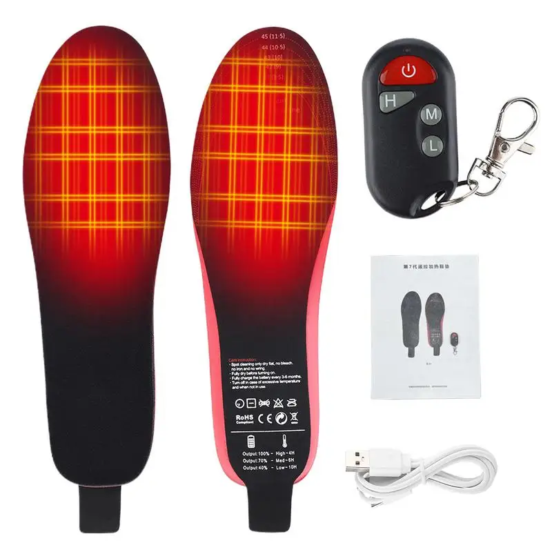 

Heated Insoles USB Heated Shoe Insoles for Feet Electric Foot Warmer Remote Control Electric Foot Warmers Heater for Hunting