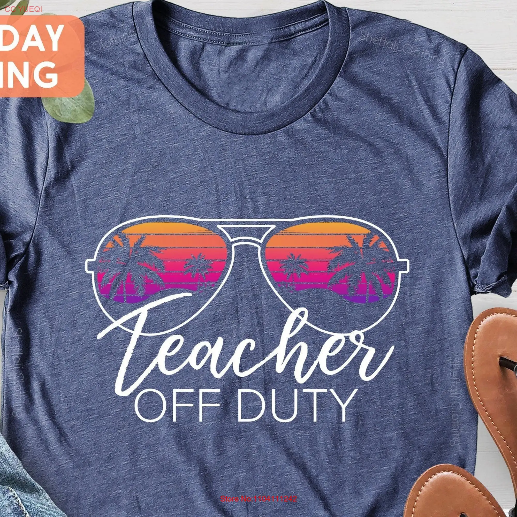 Teacher Off Duty T Shirt End of School Year Vacation Class Dismissed Funny For long or short sleeves