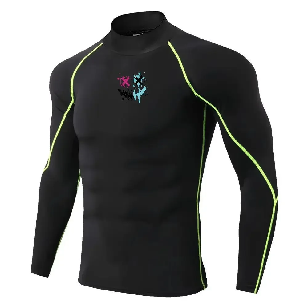 Men Sport T-shirt Quick Dry Bodybuilding Running Shirt Long Sleeve Compression Top Gym T Shirt Men Fitness Tight Men Underwear