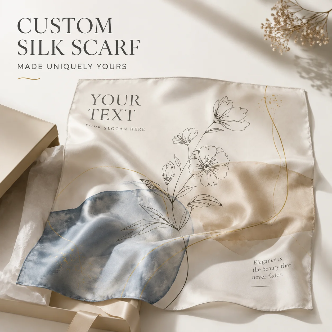 Personalized Event Scarf Custom Printed Logo Souvenir Gift for Customers