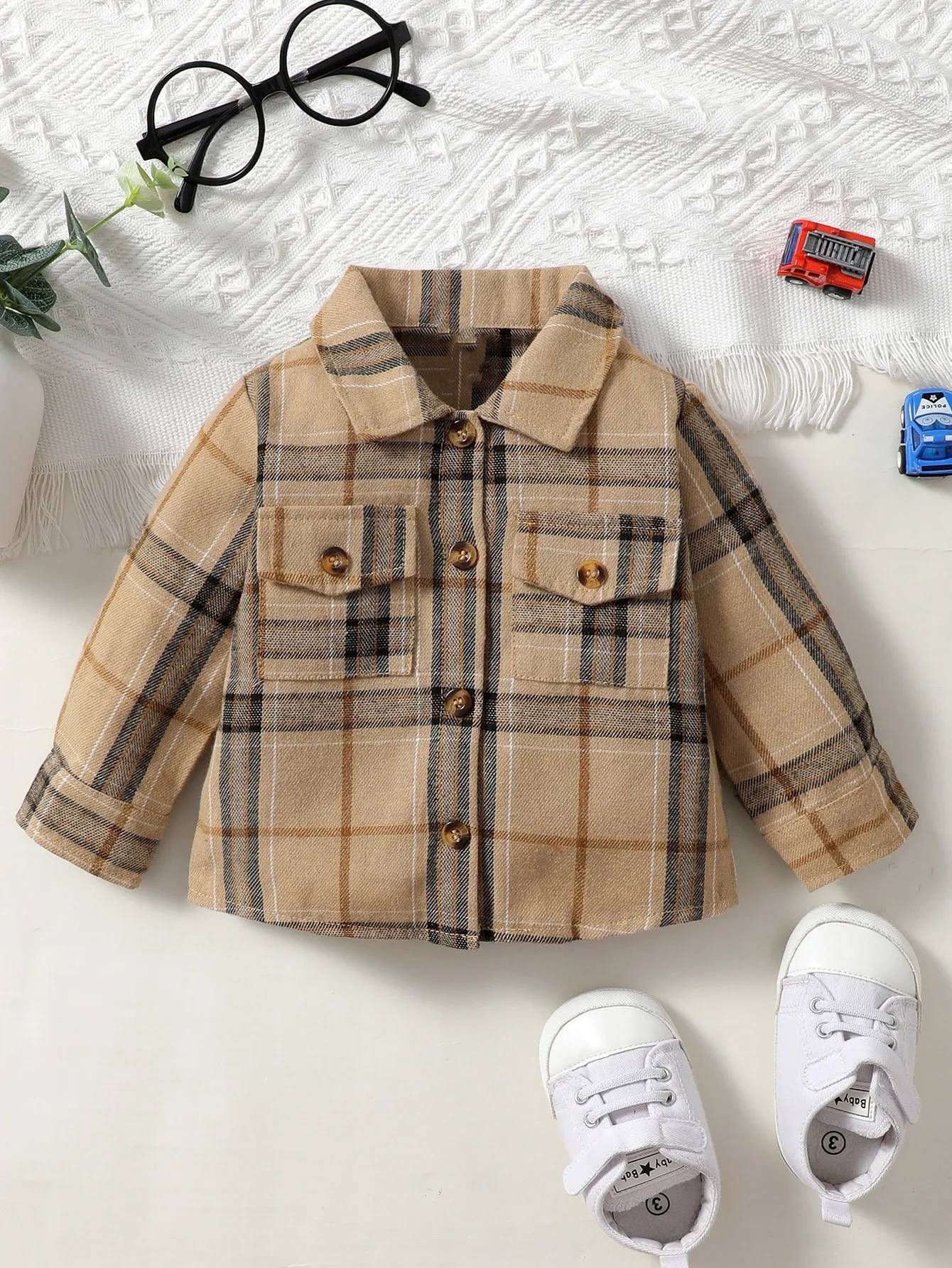 

Новый простой повседневный повседневный топ с длинными рукавами и карманами для маленьких мальчиков