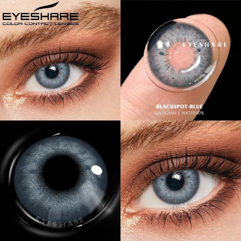 EYESHARE 1Pair Multicolored Lenses for Eyes Natural Color Contact Lenses for Eyes Contacts with Color Lens Yearly Color Eye Lens