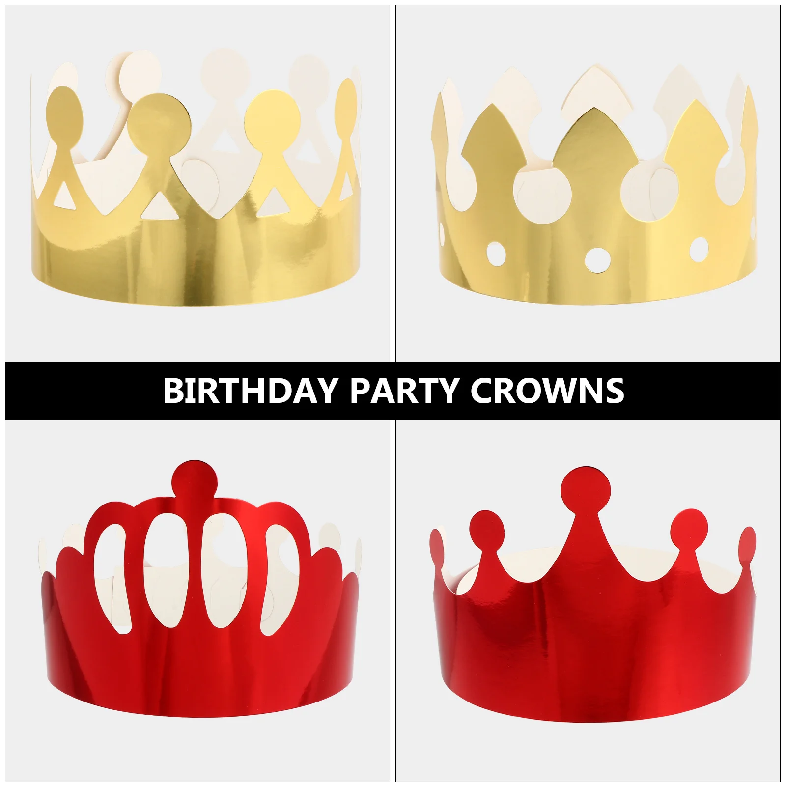 

20Pcs Birthday Paper Crown Hats Party Crown Decorative Headwear for Shower Celebration Fun Photo Booth Props