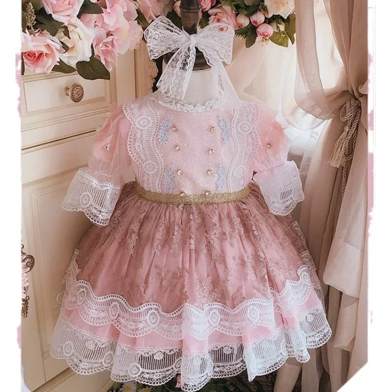 Spanish Children Dress Baby Girls Party Wedding Princess Dress Flower Girl Dresses Clothes Flower Girl Dresses for Weddings